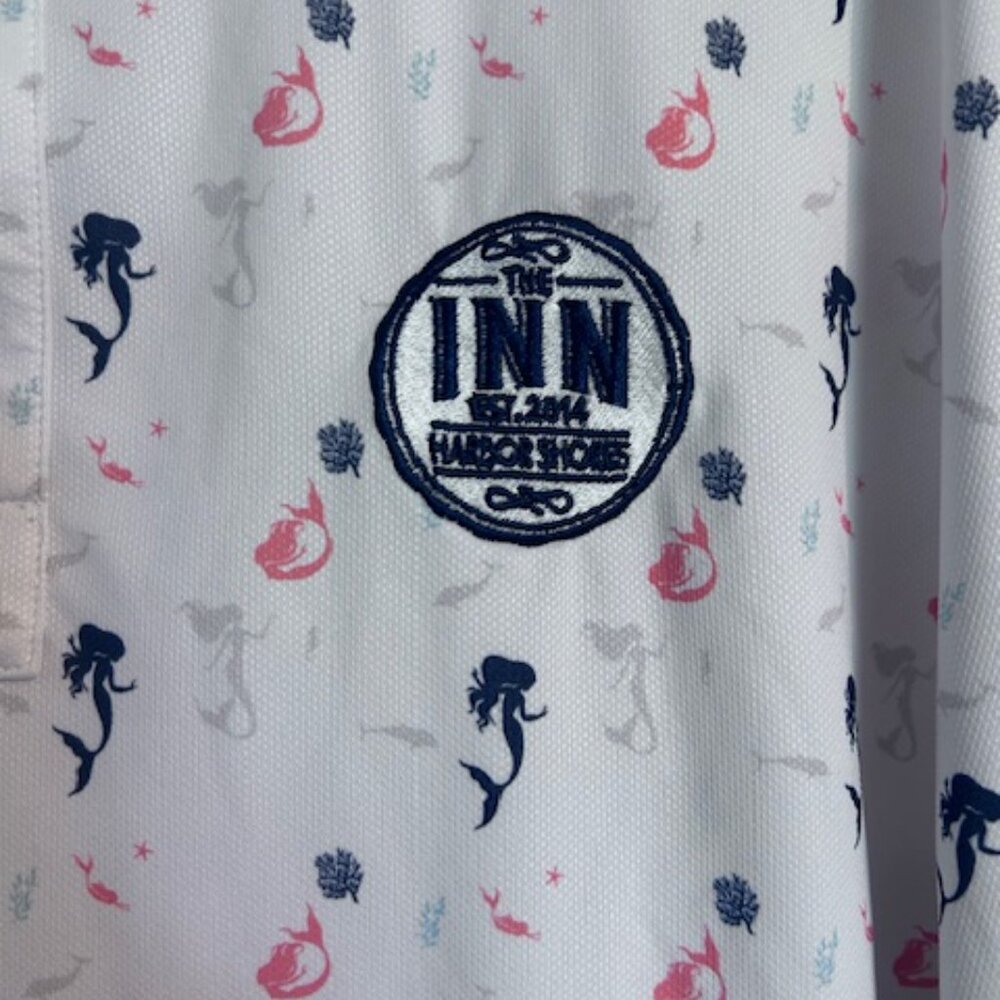 Straight Down Golf Shirt White Mermaid Harbor Shores Resort Sz XL Benton Harbor - Picture 4 of 10